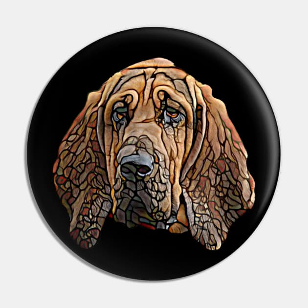 Bloodhound Face Pin by DoggyStyles