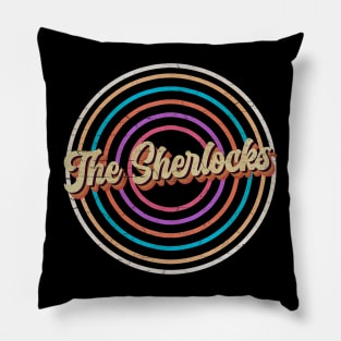 vintage circle line color The Sherlocks Pillow