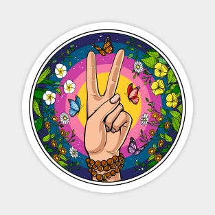 Hippie Peace Magnet