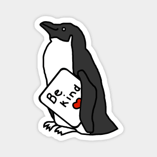 Cute Penguin Says Be Kind Magnet