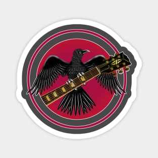 Black raven and les Paul guitar Magnet