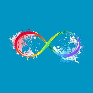 Infinity Forever rainbow watercolor splash T-Shirt