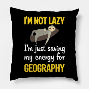 Funny Lazy Geography Pillow