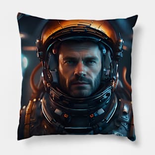 Space Pilot Portrait Pillow