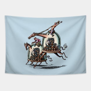 Stock Ticker Horse Race Tapestry