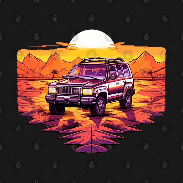 Exploring The Desert in my Truck by Synth Print