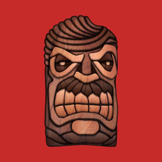 Ron Swanson Tiki Mask by solublepeter