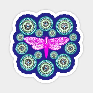 Dragonfly Mandala Ripples Magnet