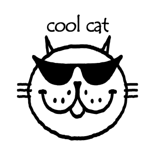 cool cat (black outline) T-Shirt