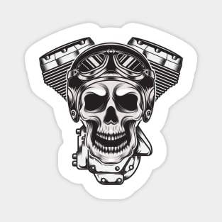 Skull Biker Magnet