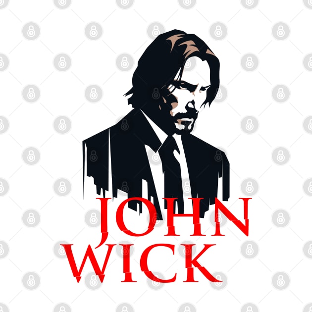 John Wick Retro Face by Purwoceng