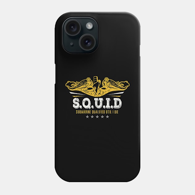 US Military Submarine Veteran SQID - Gift for Veterans Day 4th of July or Patriotic Memorial Day Phone Case by Oscar N Sims