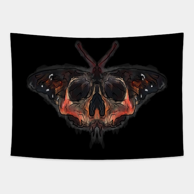 Death head butterfly Tapestry by wet_chicken_lip