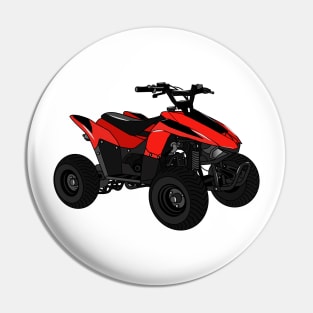 Quad bike atv cartoon illustration Pin