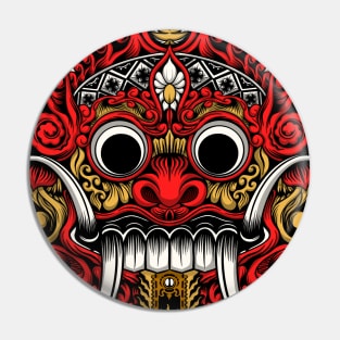 Rangda Mask - Red Pin