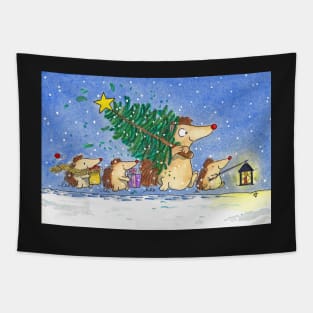 Happy Winter Holidays Tapestry