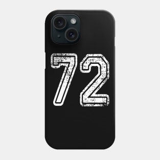 Number two 72 Grungy in white Phone Case