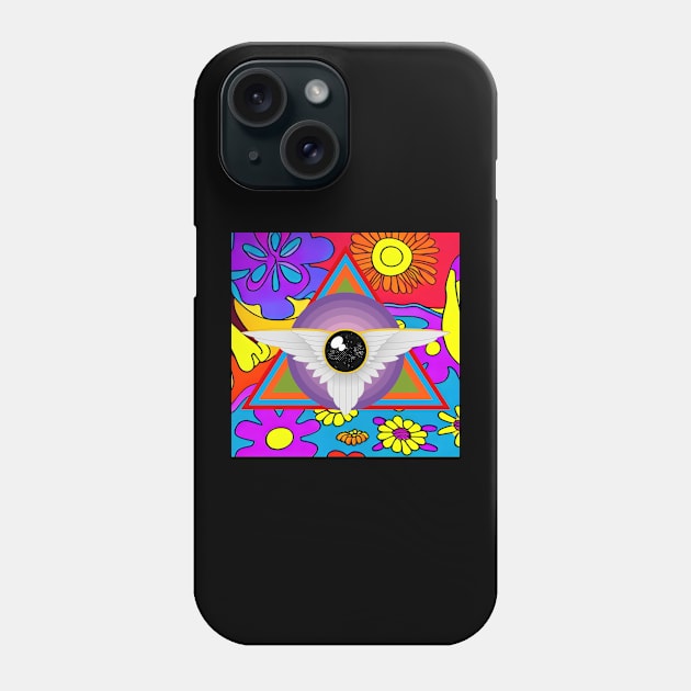 Psychedelic Flower Logo - No Text Phone Case by Mike Lawson and Friends