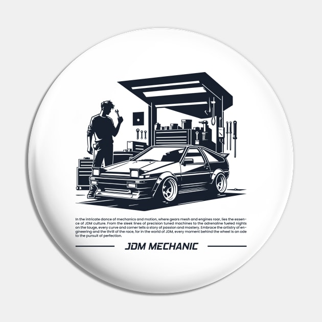 Mechanic JDM Touge Pin by GoldenTuners