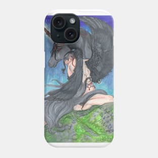 Angel and Winged Unicorn Phone Case