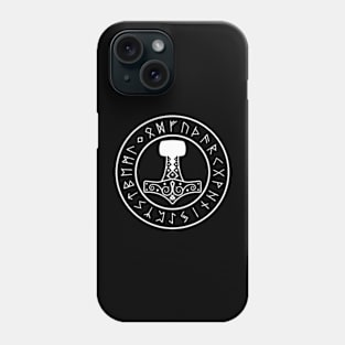 Mjölnir and Runic Circle Phone Case