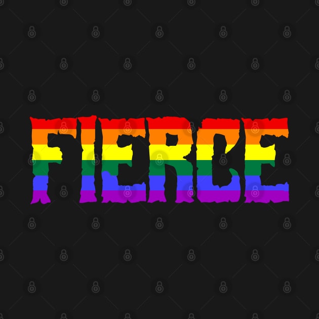 Fierce LGBT Pride Drag Queen Rainbow Flag by Scar