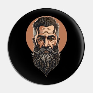 Bearded Man Pin