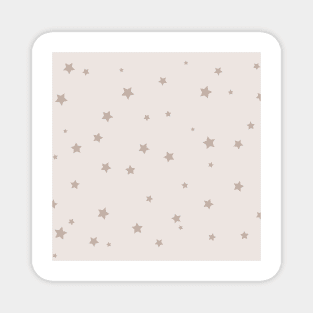 Light Brown Beige Background Stars Pattern Magnet