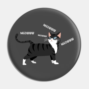 cat black cute vector cartoon meow Pin