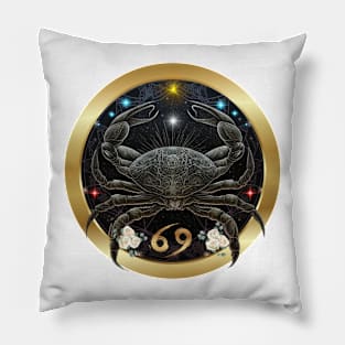 Classy Cancer Zodiac Symbol Pillow