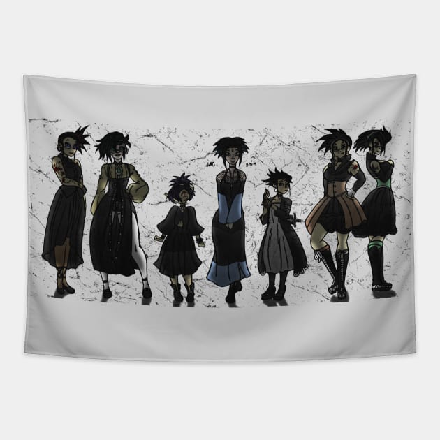 Gothic OCs Tapestry by TeeJay93