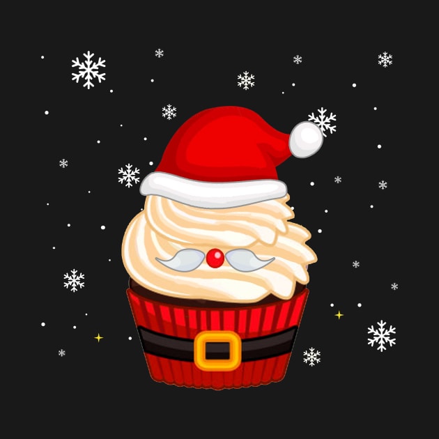 Cute Santa Cupcake Christmas by Dunnhlpp