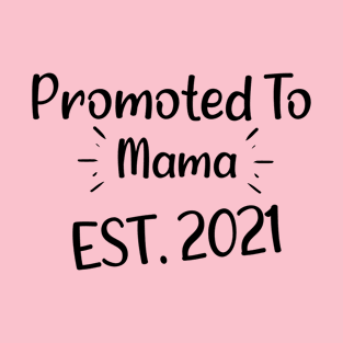 Promoted to Mama EST. 2021 - Personalized Mothers Day Gifts Ideas For Moms T-Shirt