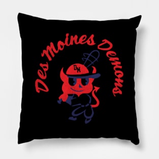 Des Moines Demons Baseball Team Pillow