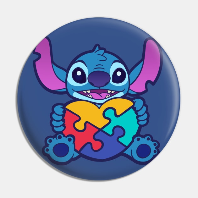 Autism Awareness and Alien Love Pin by Ellador