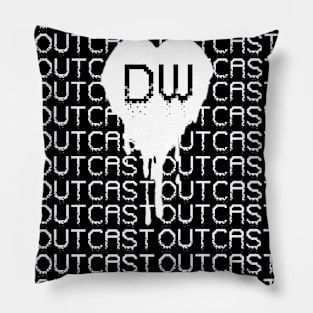 Outcast Matrix White Logo Pillow