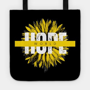 Sunflower hope world Tote