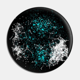 Abstract Dots and Lines Connection Starfield Pin