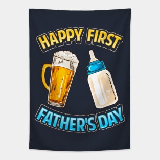 Happy First Fathers Day Dad Parent Tapestry