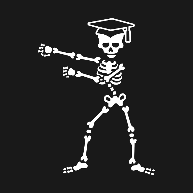 Graduation the floss dance flossing skeleton by LaundryFactory