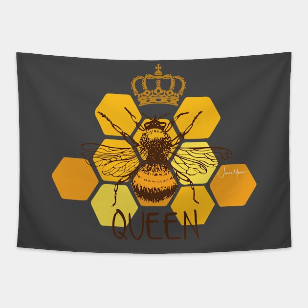 Queen Bee Tapestry by LouLou Art Studio