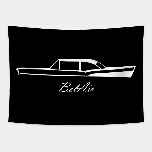 Chevy Belair Minimalist Style Tapestry by Turbo29