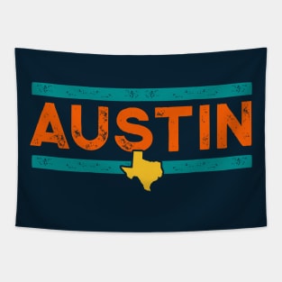 Retro Austin Texas // Vintage Texan Hometown Pride ATX Tapestry