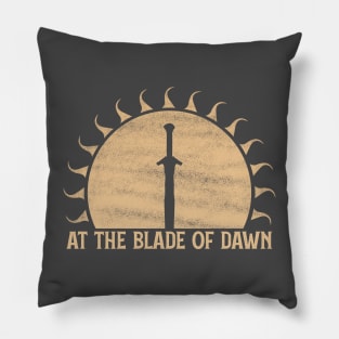 At the Blade of Dawn (Desert): Fantasy Design Pillow