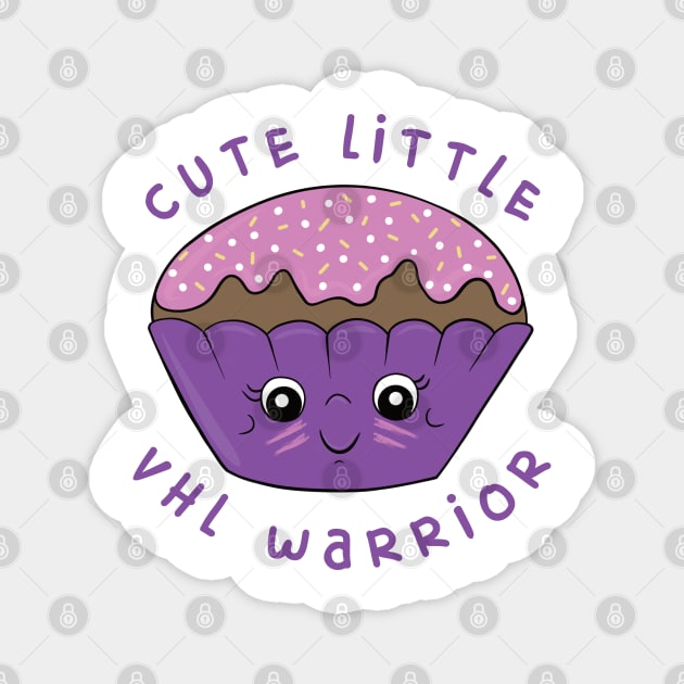 Cute Little VHL Warrior - Pink - Von Hippel-Lindau Disease Design Magnet by Funky Chik’n