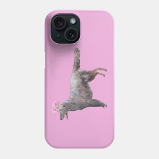 Flatcoated retriever with flower Phone Case