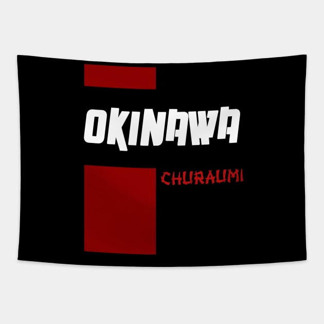 churaumi okinawa Tapestry by japan typo art