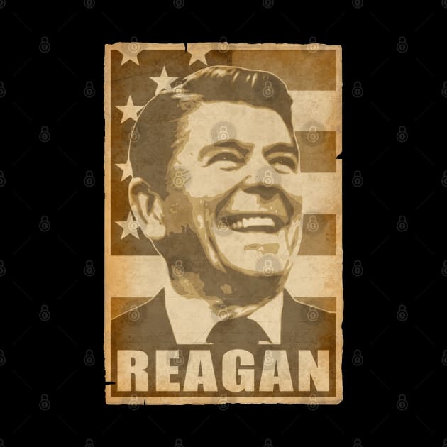 Ronald Reagan Propaganda Poster Pop Art by Nerd_art