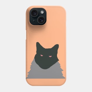 Maine Coon Cat Abstract with Peach Fuzz Background Phone Case