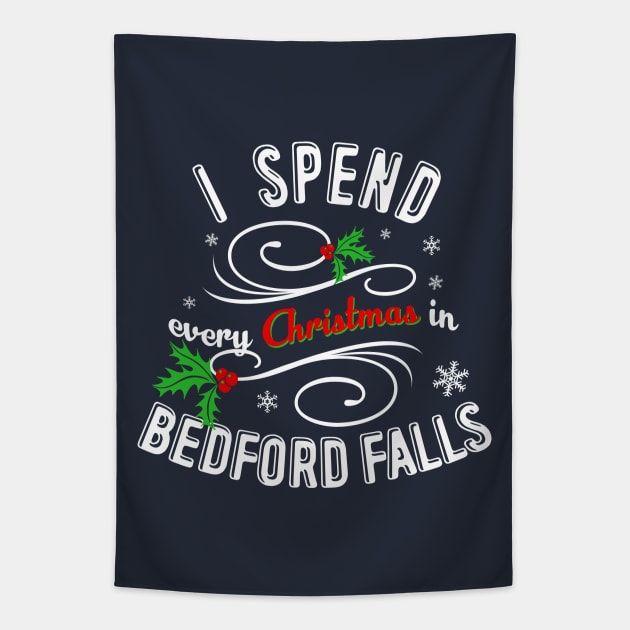 Christmas in Bedford Falls Tapestry by PopCultureShirts